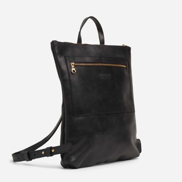 Miramar Leather Backpack- BLUE LEATHER